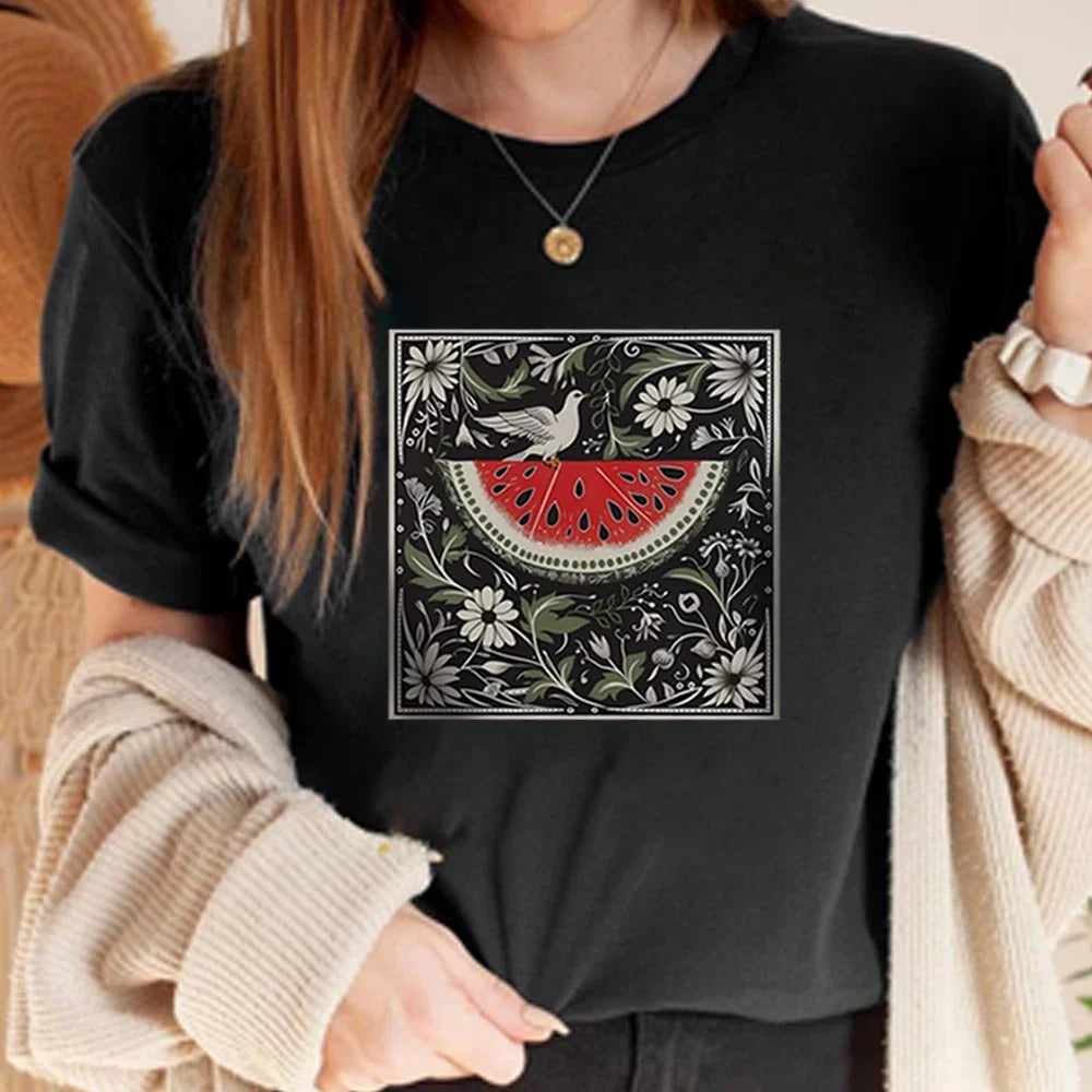 Retro Boho Watermelon Shirts Human Rights Tee
