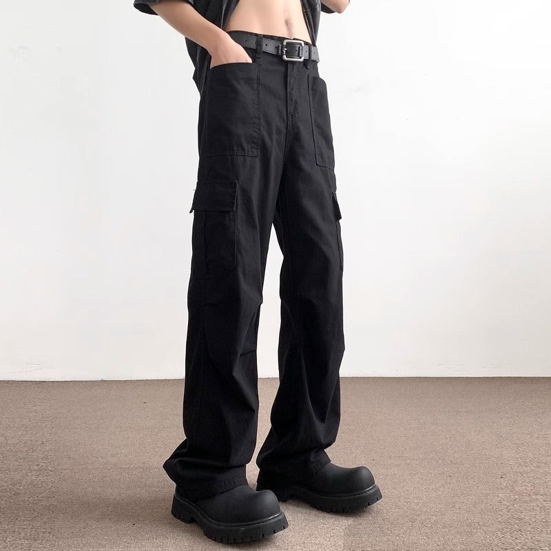 Men's Fashionable Casual Outdoor Loose Straight-Leg Pants 