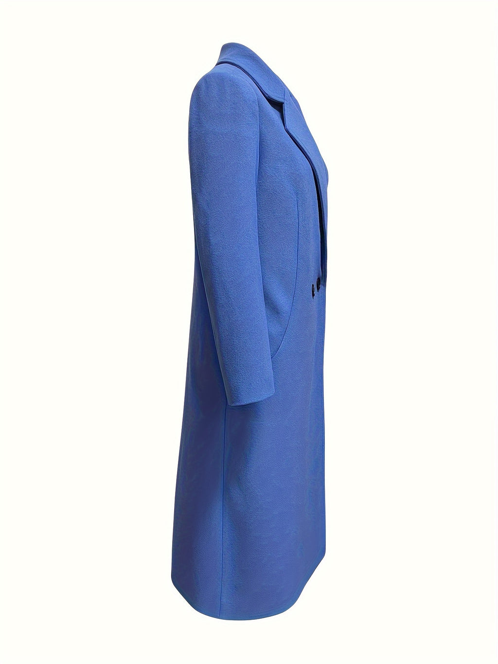 Chic Womens Buttoned Long Sleeve Coat – Solid Color, Stylish Lapel, Ideal for Fall & Winter