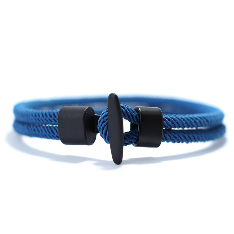 1pc Simple Design Milan Rope Bracelet Handmade Men's Survival Bracelet For Camping Armband Thread Artificial Jewelry