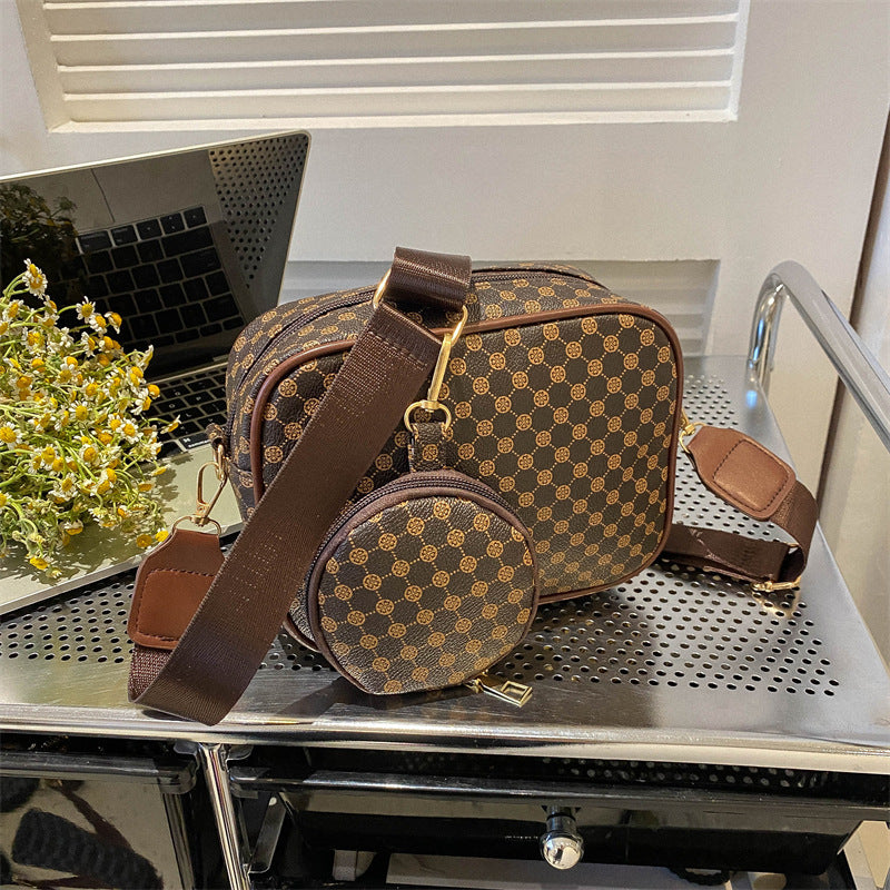 Vintage Pattern Crossbody Bags For Women Shoulder Shell Bag Trend Small Purse And Handbag Luxury Designer Female Square Bag Women's Bag 