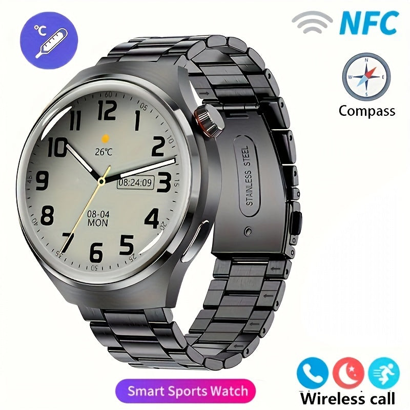 2024 New Men's Smart Watch 4 PRO1.53-inch 360 * 360 AMOLED Wireless Call Multi Sport Mode Smart Watch