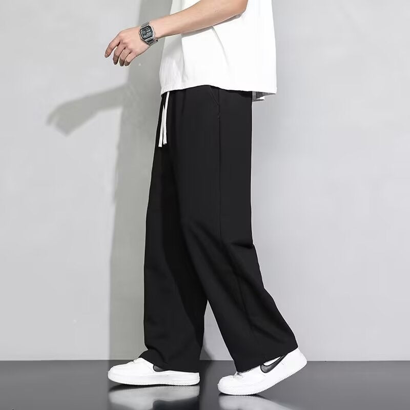 Wide-leg Sweatpants Mens Workwear Casual Long Pants 