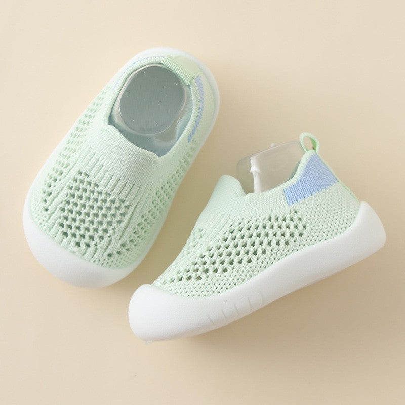Baby Toddler Shoes Soft Bottom Non-slip Lightweight Flying Woven Shoes 