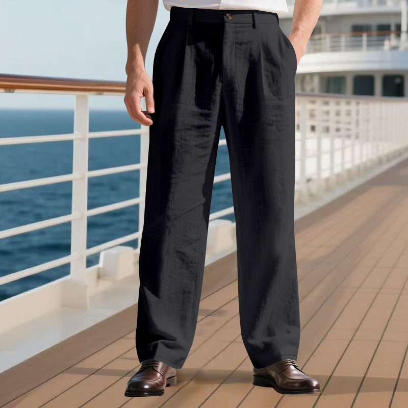 Casual Loose-Fit Business Suit Trousers 