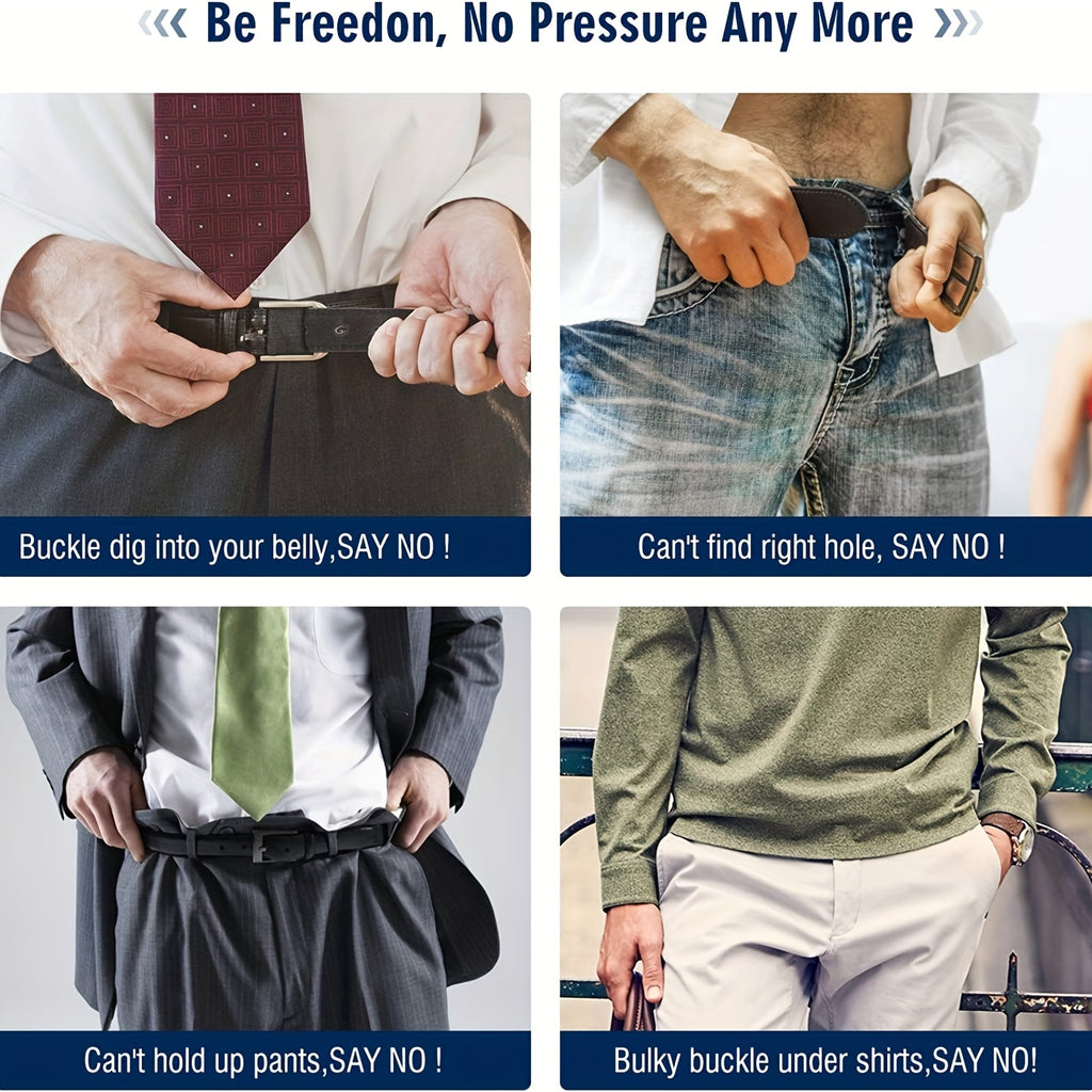 1pc Buckleless & No Buckle Belts For Men & Women, Ideal choice for Gifts