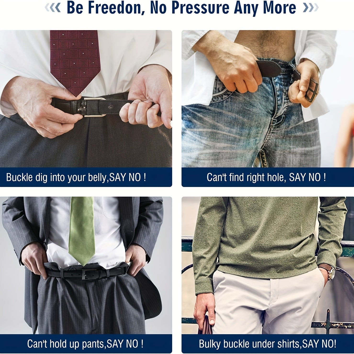 1pc Buckleless & No Buckle Belts For Men & Women, Ideal choice for Gifts
