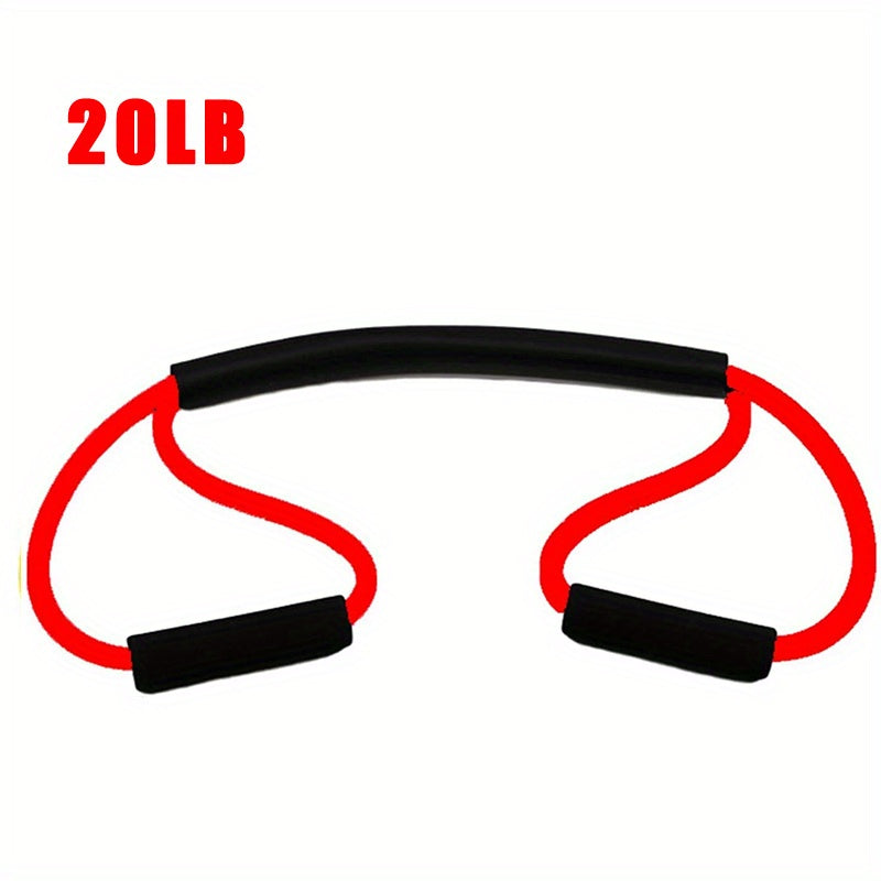 8-Shaped Boxing Tension Belt: Get Fit With Rubber Resistance Band For Men & Women's Outdoor Gym, Karate, Boxing, Yoga & Pilates Training!