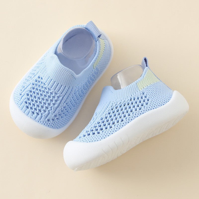 Baby Toddler Shoes Soft Bottom Non-slip Lightweight Flying Woven Shoes 