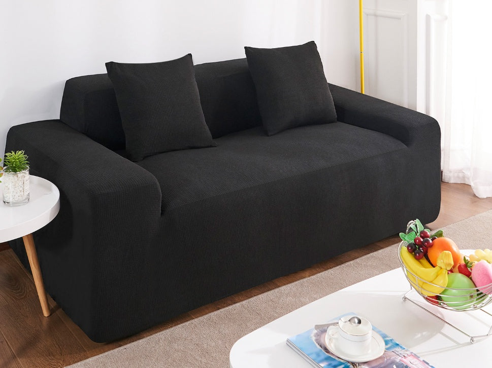 Waterproof Polar Fleece Solid Color Bomb Cover Sofa Slipcover Corner Case For Living Room 1 2 3 4 Seat 