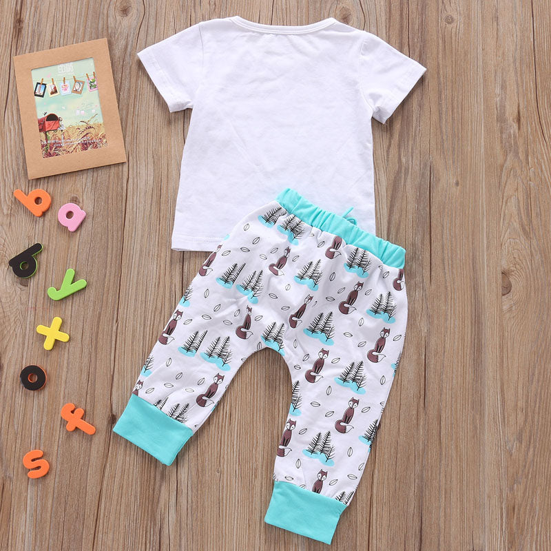 Newborn Baby Clothes Set T-shirt Tops Pants Little Boys and Girls Outfits 