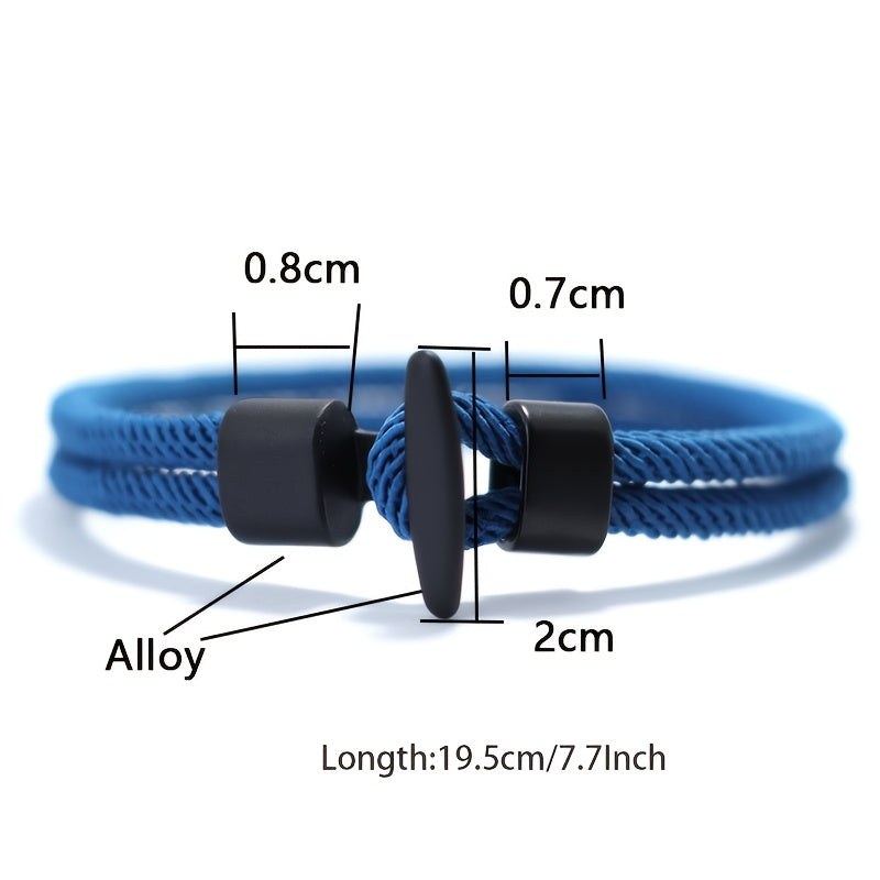 1pc Simple Design Milan Rope Bracelet Handmade Men's Survival Bracelet For Camping Armband Thread Artificial Jewelry