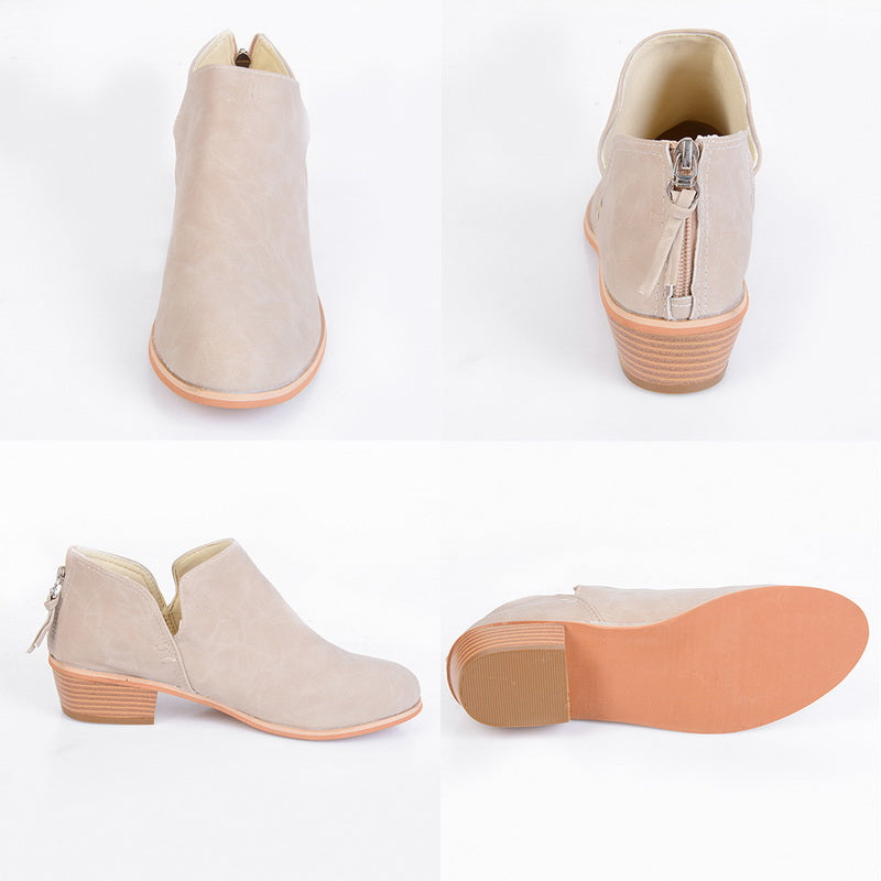 Autumn Women Shoes Retro High Heel Ankle Boots 