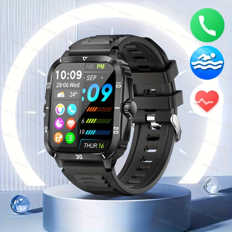 1pc Smart Watch, 1.96" HD Screen Voice Calling 430mHA Large Battery Watch, 100+Sport Mode Smart Bracelet, 3ATM Swimming Waterproof Smart Watch For Android And IPhone, Best Gifts