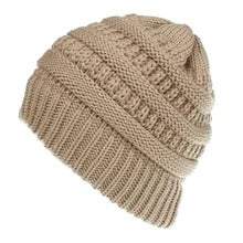 Mixed Color Knitted Wool Hat Ladies Non-labeled Ponytail Hat 