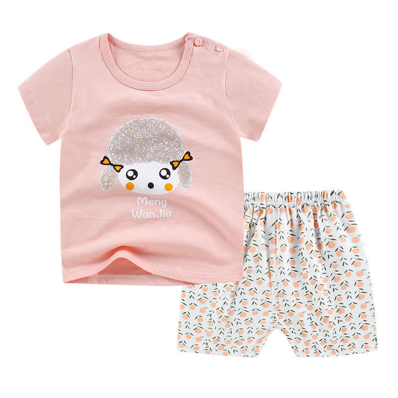 Summer Infant Newborn Baby Boy Clothes Children Clothing Set for Girls Kids T-Shirt Shorts 2PCS Outfits Cotton Casual Clothes 