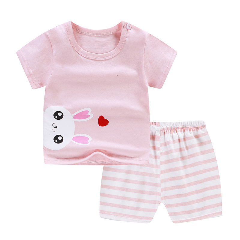 Summer Infant Newborn Baby Boy Clothes Children Clothing Set for Girls Kids T-Shirt Shorts 2PCS Outfits Cotton Casual Clothes 
