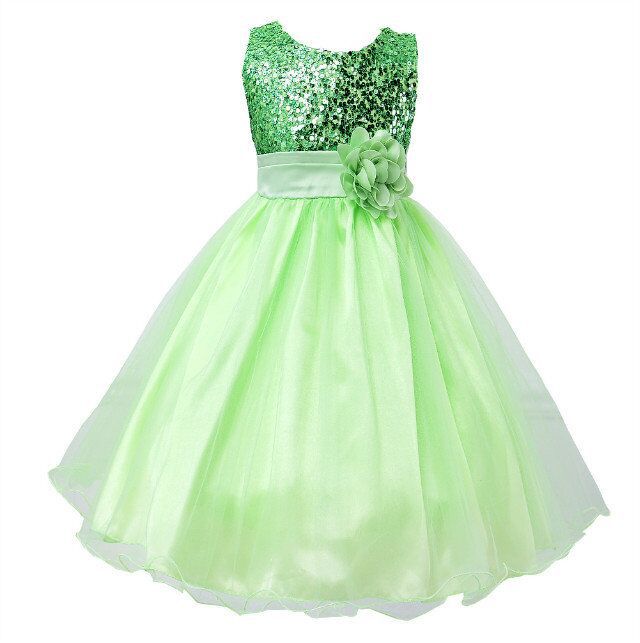 Baby Sequin Dress Flower Girl Wedding Princess Dress 