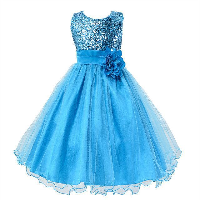 Baby Sequin Dress Flower Girl Wedding Princess Dress 