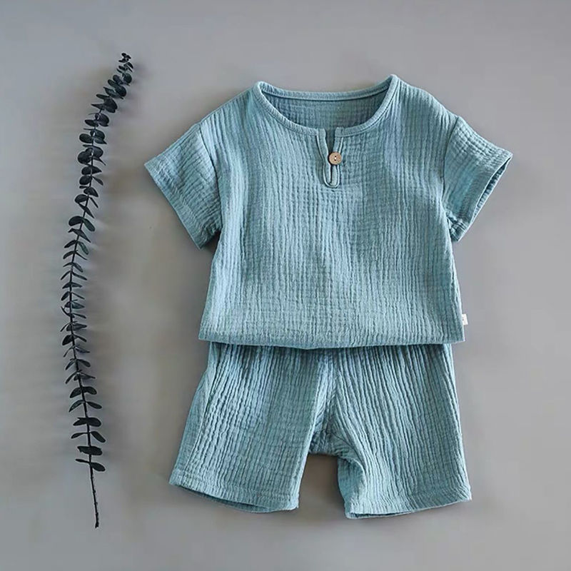 Boy And Girl Baby Short-sleeved Summer Suit 