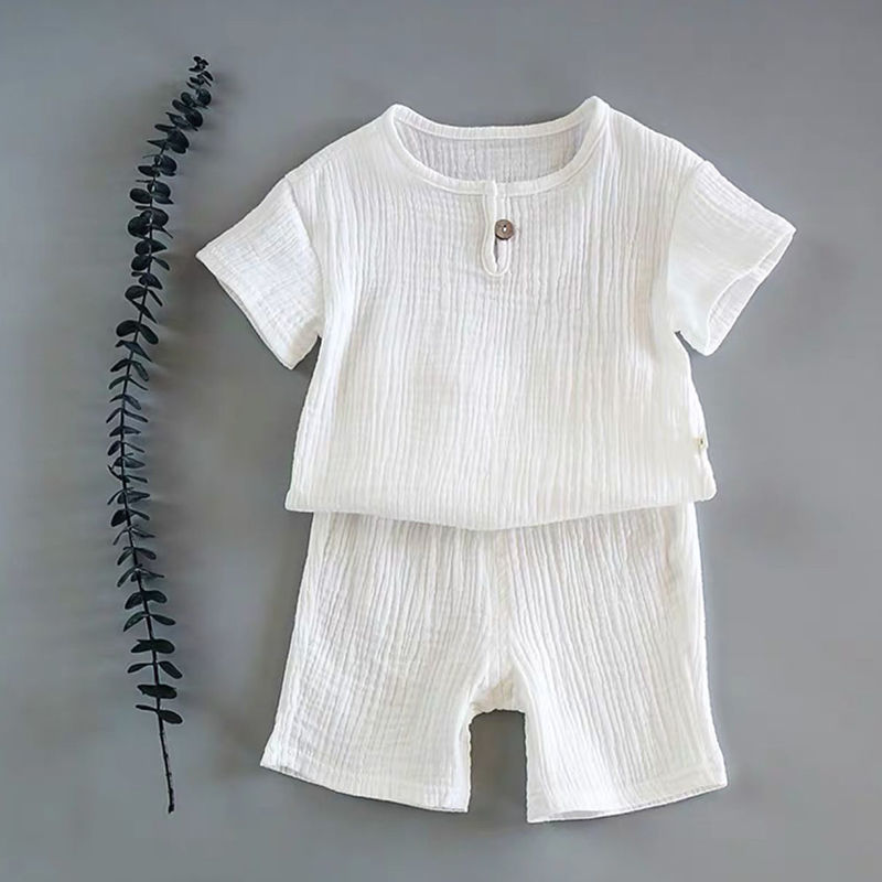 Boy And Girl Baby Short-sleeved Summer Suit 