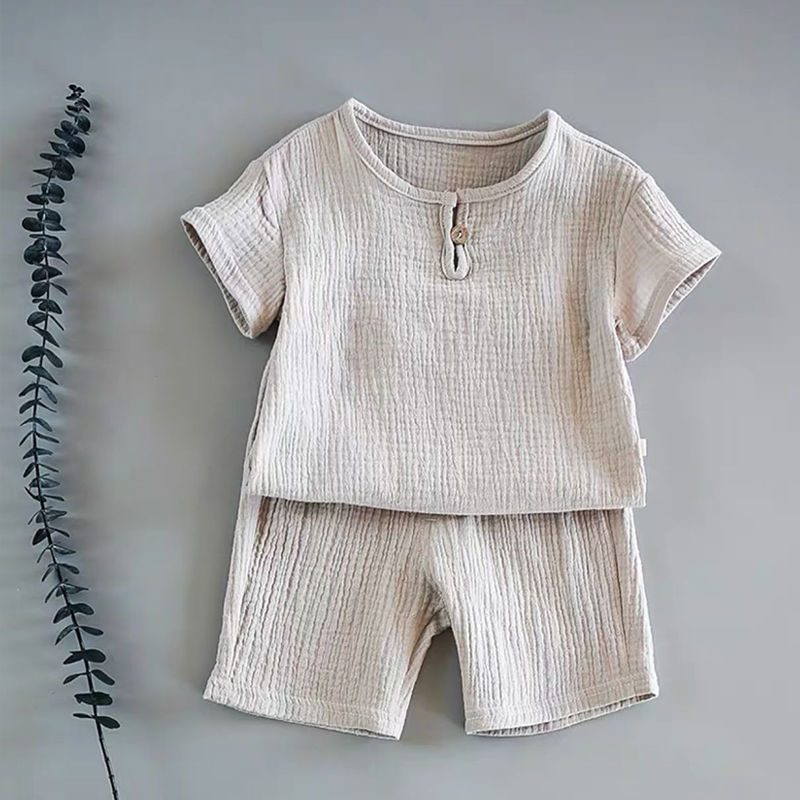 Boy And Girl Baby Short-sleeved Summer Suit 