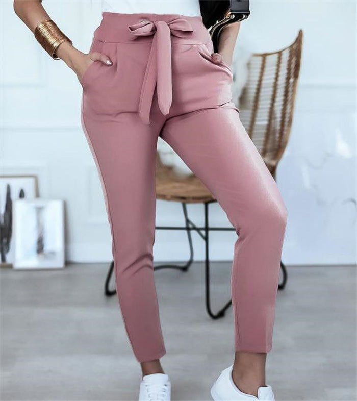 England Women Summer Solid Color Pencil Pants 