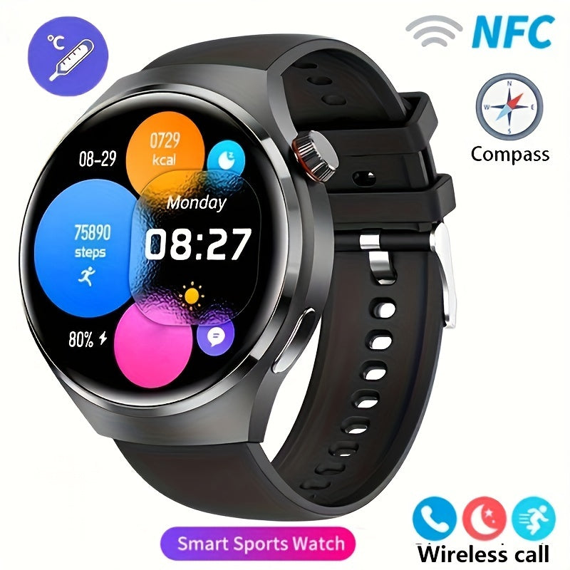 2024 New Men's Smart Watch 4 PRO1.53-inch 360 * 360 AMOLED Wireless Call Multi Sport Mode Smart Watch