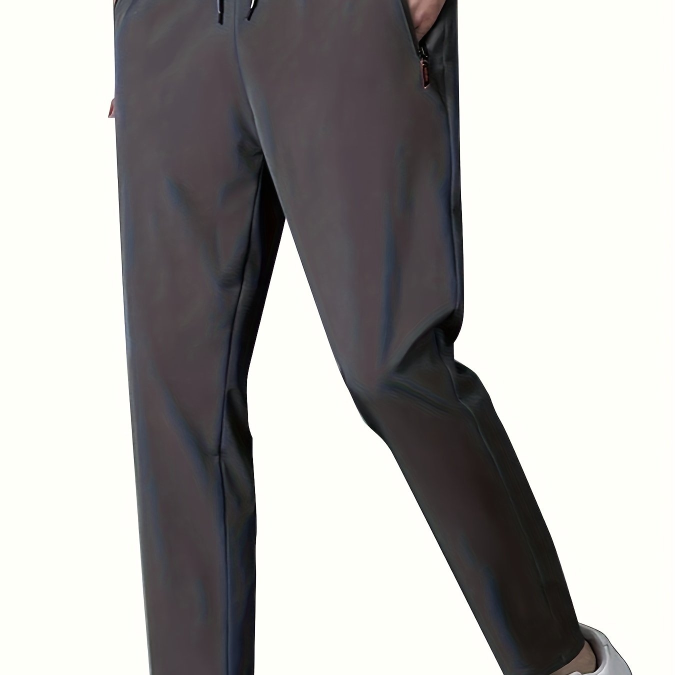 Mens Ultra-Lightweight Quick-Dry Sports Pants - Breathable, Four-Way Stretch, Pocketed, Regular Fit, Solid Color, Summer Gym Fitness Workout Essentials