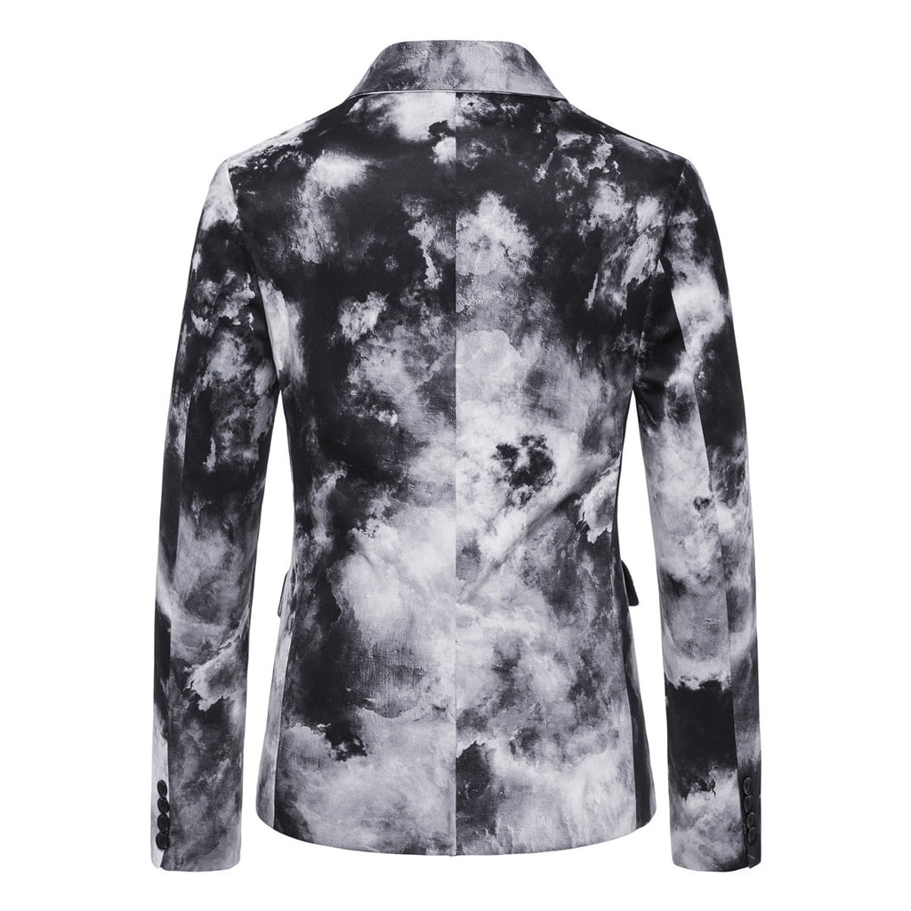 Men's Printed Single Breasted Casual Suit Jacket 