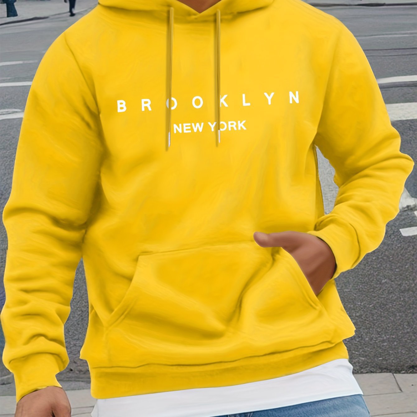 Letter-print Casual Hooded Sweatshirt 