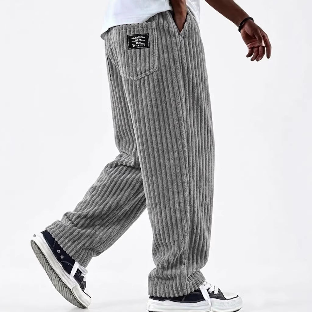 New Men's Retro Vertical-striped Corduroy