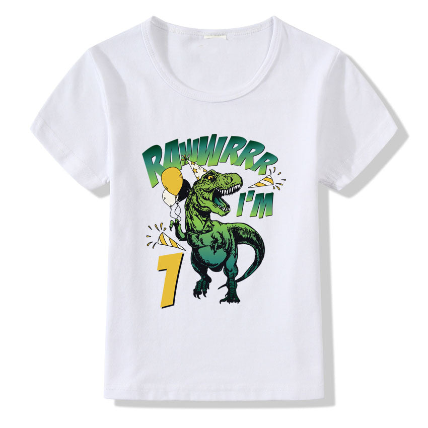 Children's T-shirt Numbers 1-9 Birthday T-shirt 