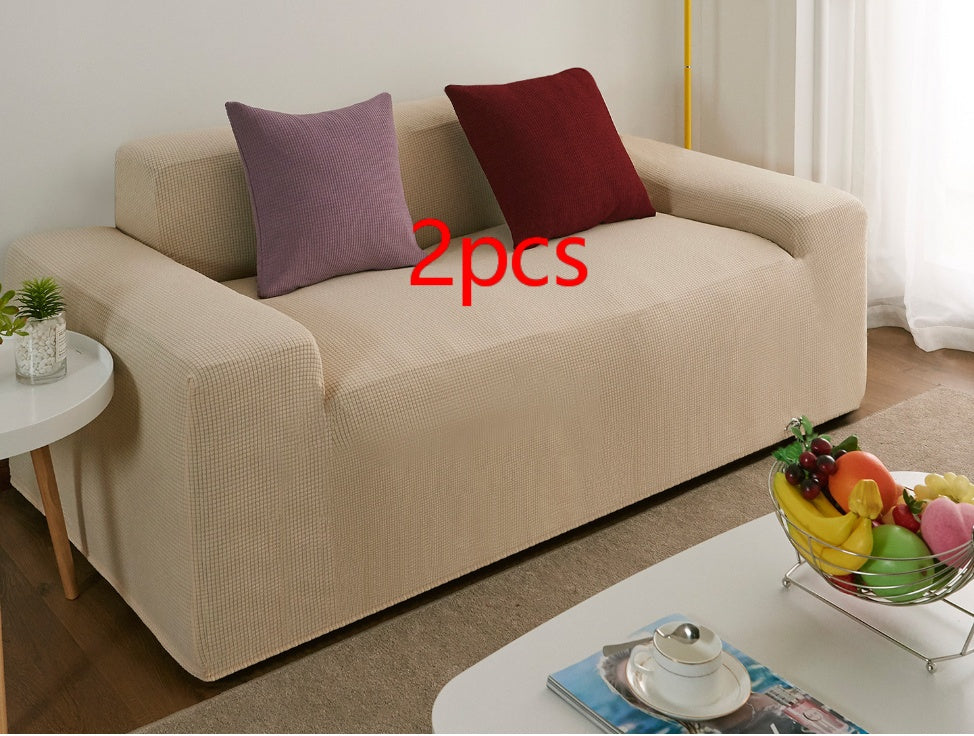 Waterproof Polar Fleece Solid Color Bomb Cover Sofa Slipcover Corner Case For Living Room 1 2 3 4 Seat 