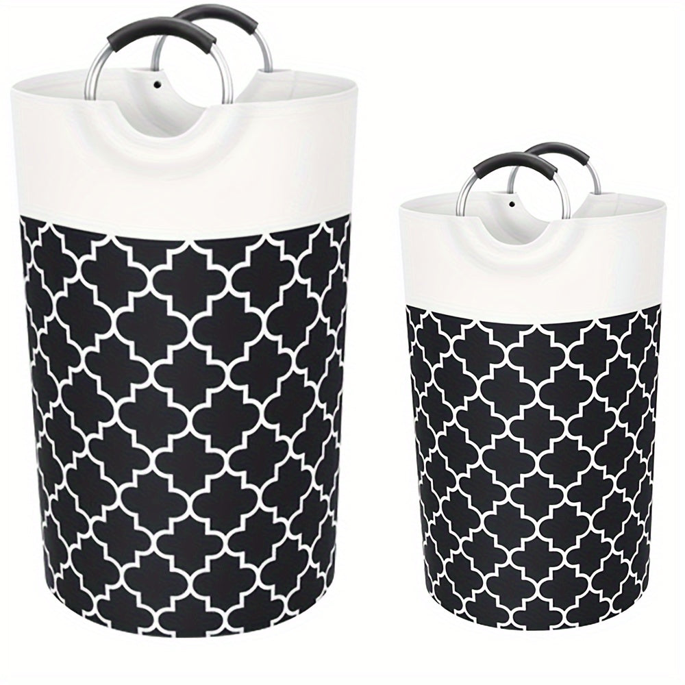 1pc Premium Waterproof Laundry Basket with Comfortable Padded Handles - Collapsible & Stable Clothes Hamper for Effortless Storage and Perfect Standing - Ideal for Space-Saving Solutions