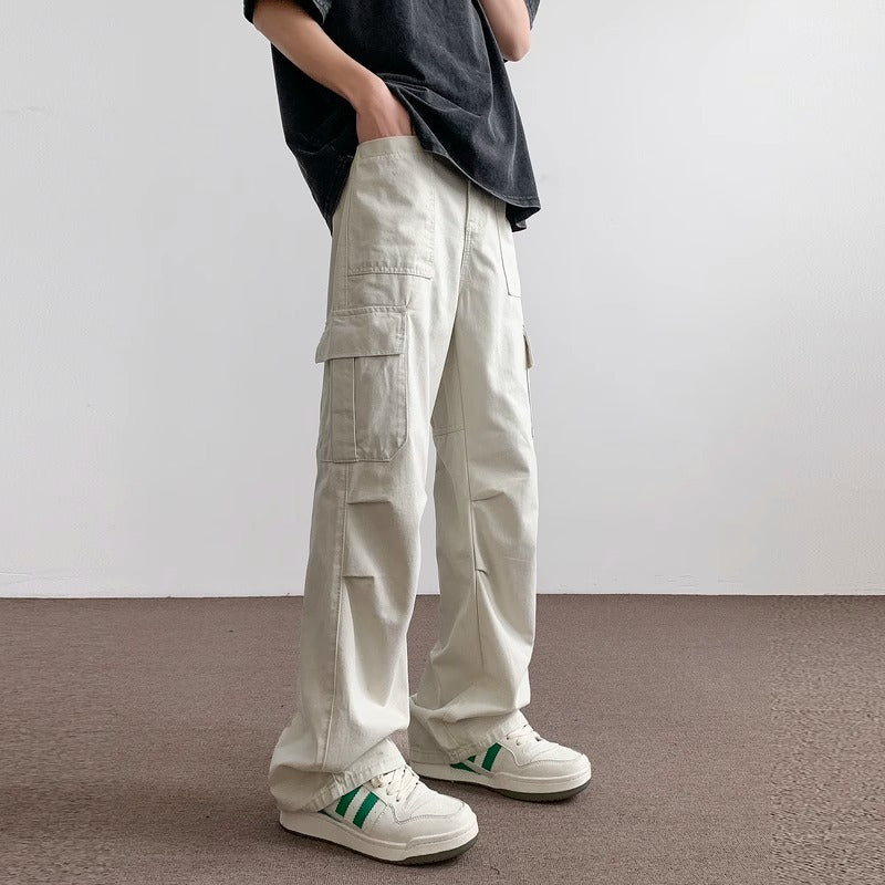 Men's Fashionable Casual Outdoor Loose Straight-Leg Pants 
