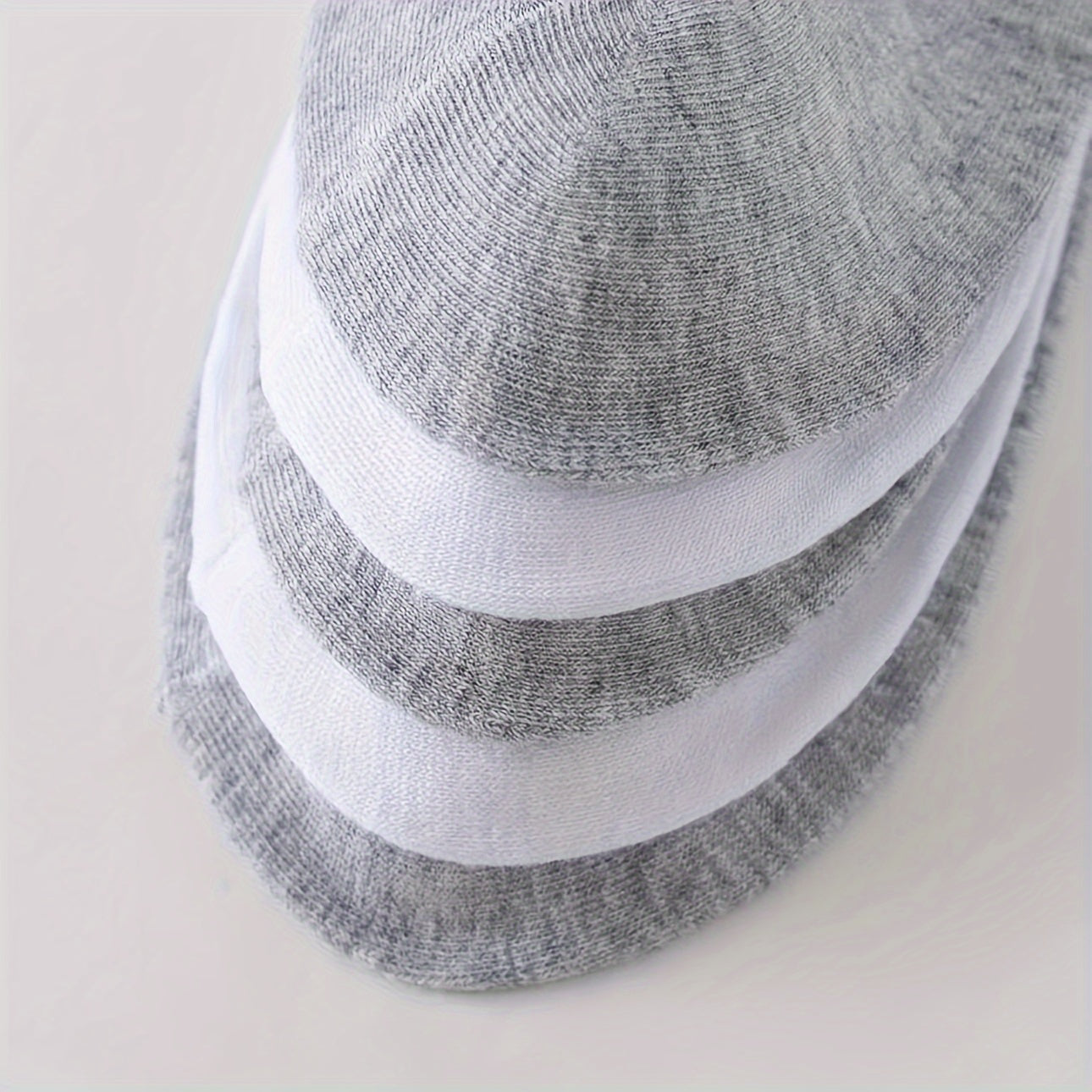 5 Pairs/Lot Unisex Casual Plain Color Sports Socks, Thin Breathable Comfy Low Cut Ankle Socks For Women Men, Invisible Socks, Black White Gray