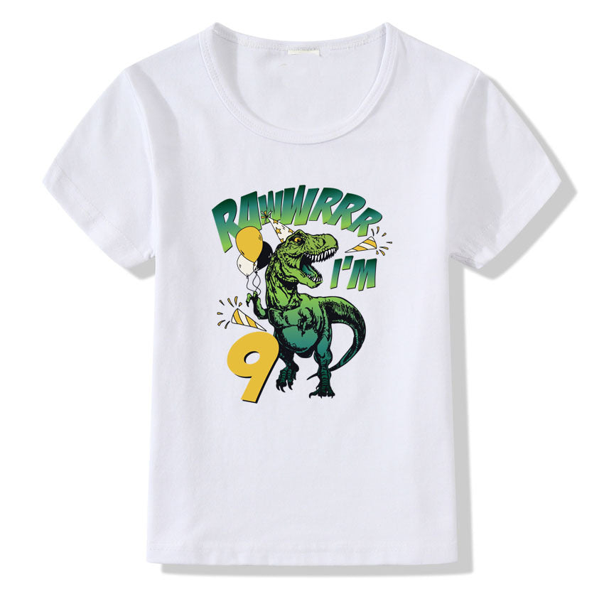 Children's T-shirt Numbers 1-9 Birthday T-shirt 