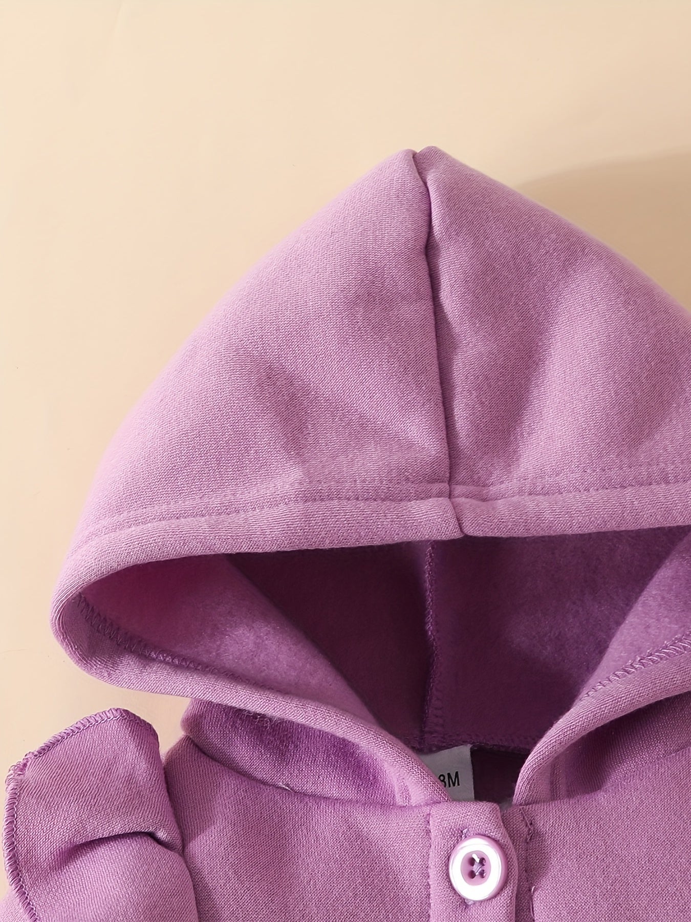 Baby Girl Ruffled Long Sleeve Fleece Hooded Single Breasted Coat, Kids Clothes Autumn And Winter (Recommended To Buy One Size Larger)
