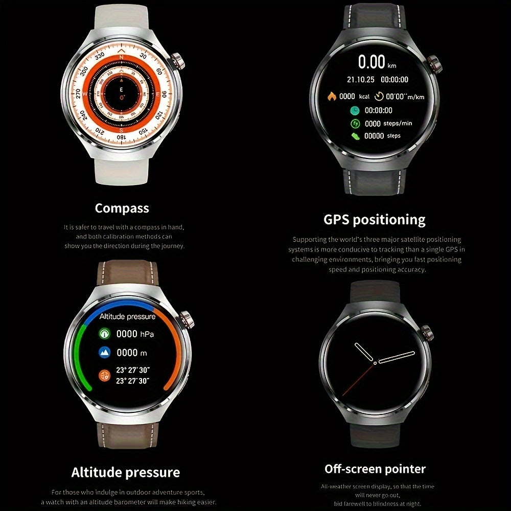2024 New Men's Smart Watch 4 PRO1.53-inch 360 * 360 AMOLED Wireless Call Multi Sport Mode Smart Watch