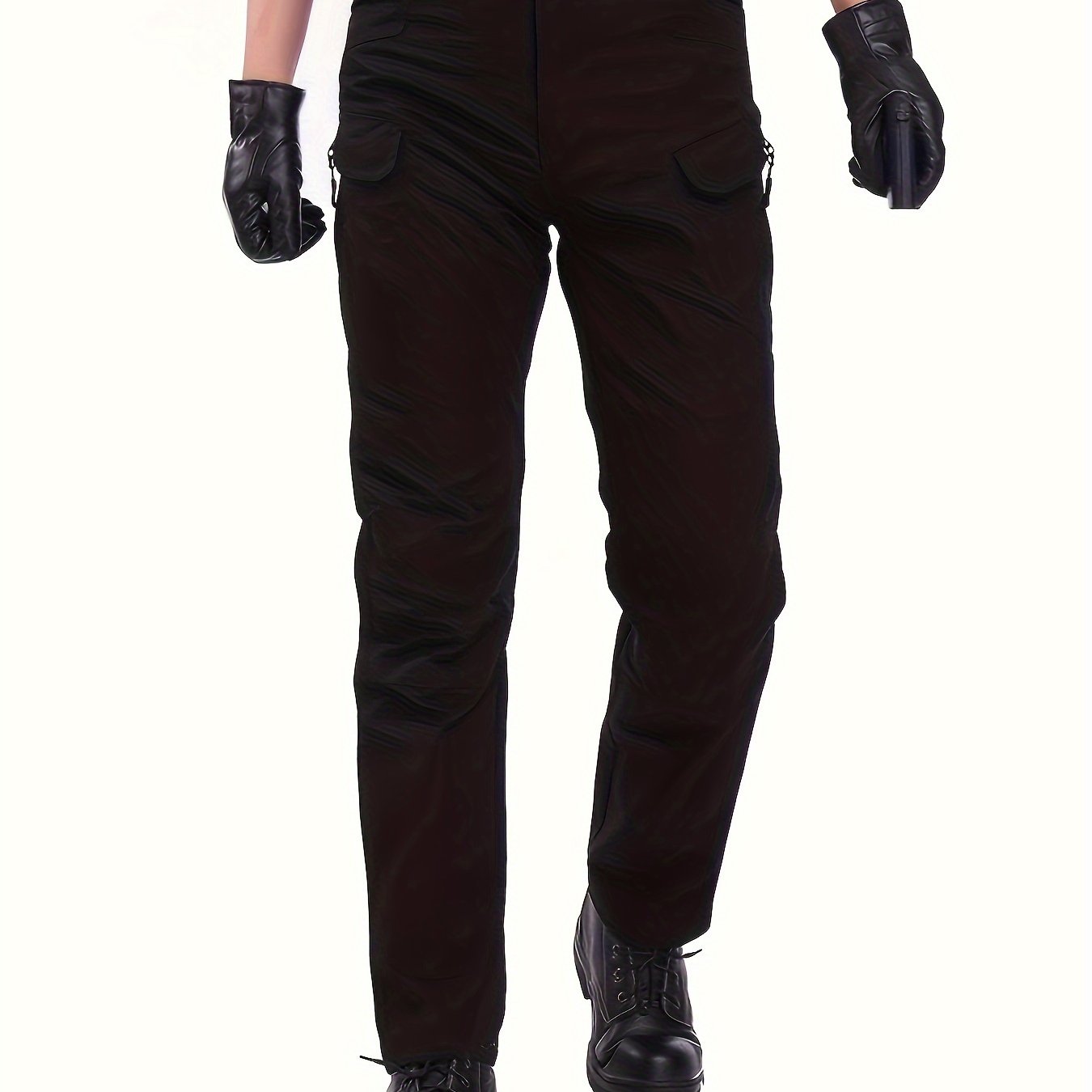 Mens Regular Fit Casual Cargo Pants - Quick-Dry, Breathable, and Comfortable for Hiking and Camping - Polyester, Machine Washable, Solid Color, and Multi-Pocket Design for All-Season Outdoor Activities