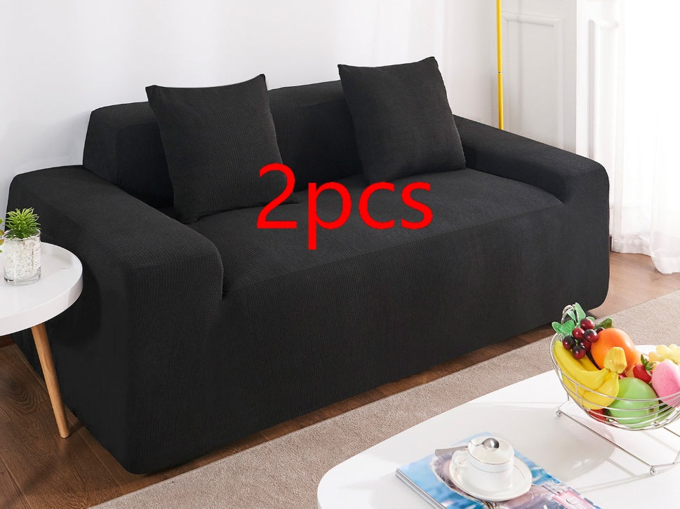 Waterproof Polar Fleece Solid Color Bomb Cover Sofa Slipcover Corner Case For Living Room 1 2 3 4 Seat 