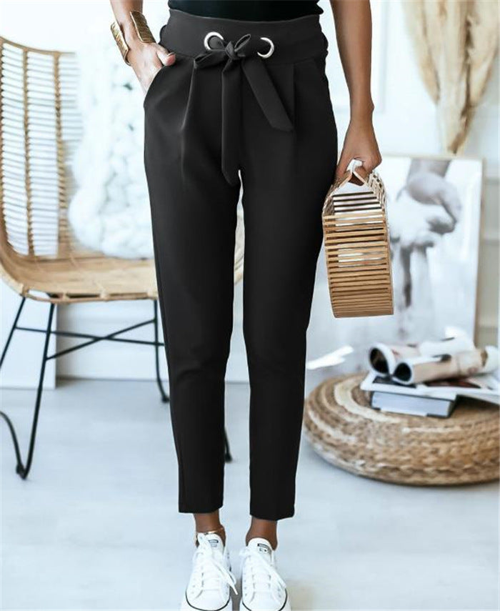 England Women Summer Solid Color Pencil Pants 