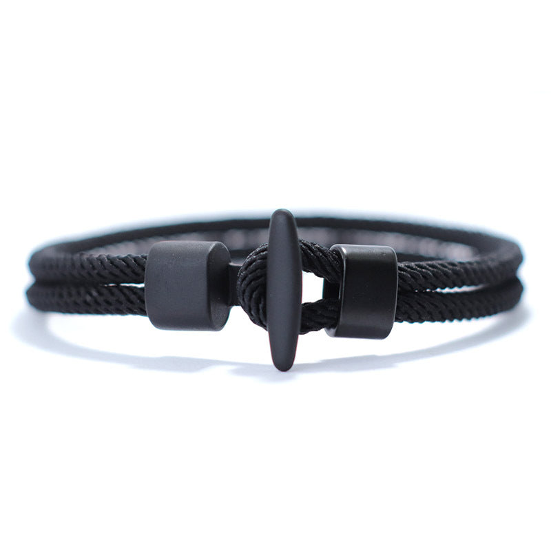 1pc Simple Design Milan Rope Bracelet Handmade Men's Survival Bracelet For Camping Armband Thread Artificial Jewelry