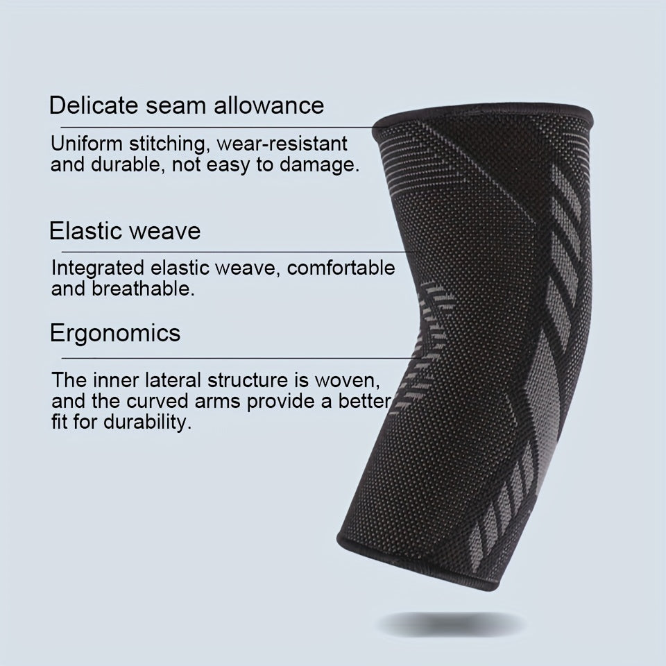1pc Elbow Brace for Tendonitis, Arthritis, Workouts, Weightlifting, Tennis & Golf Elbow - Compression Support Sleeve - Fits Men & Women (99.21-187.39LB)