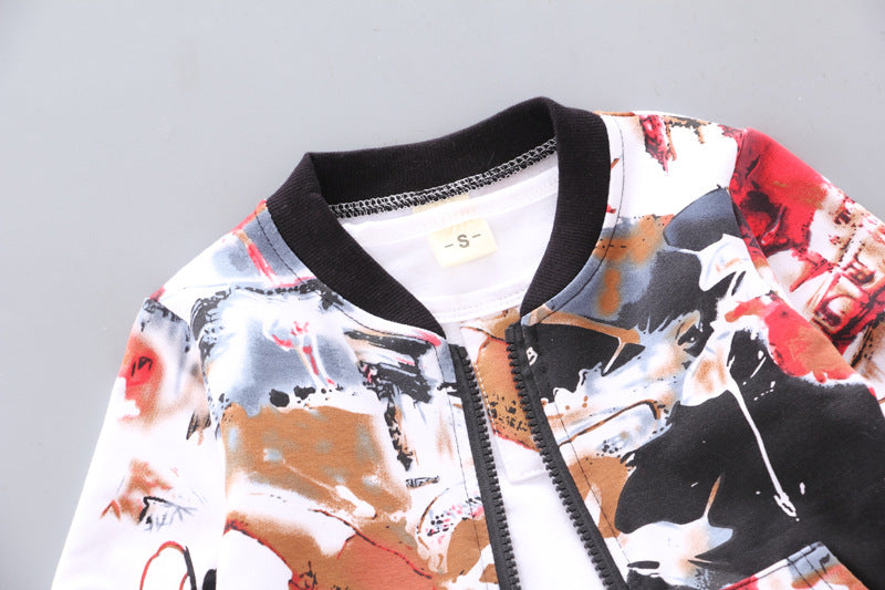 Boys Handsome Autumn And Winter Clothes Three-Piece Kid Clothes 