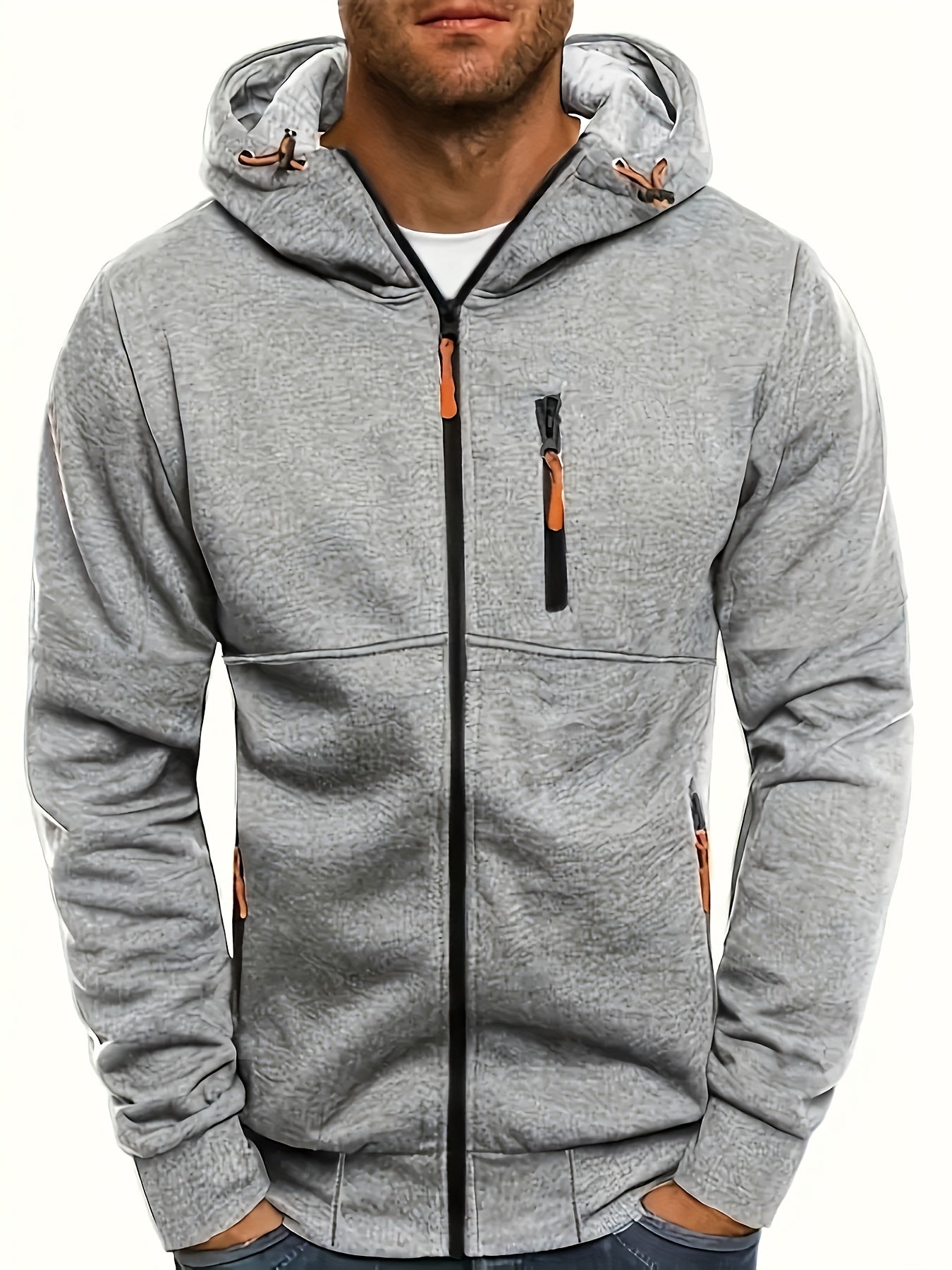 New Oversized Men'S Autumn And Winter Sports Fitness Jackets, Casual Hooded Cardigans.