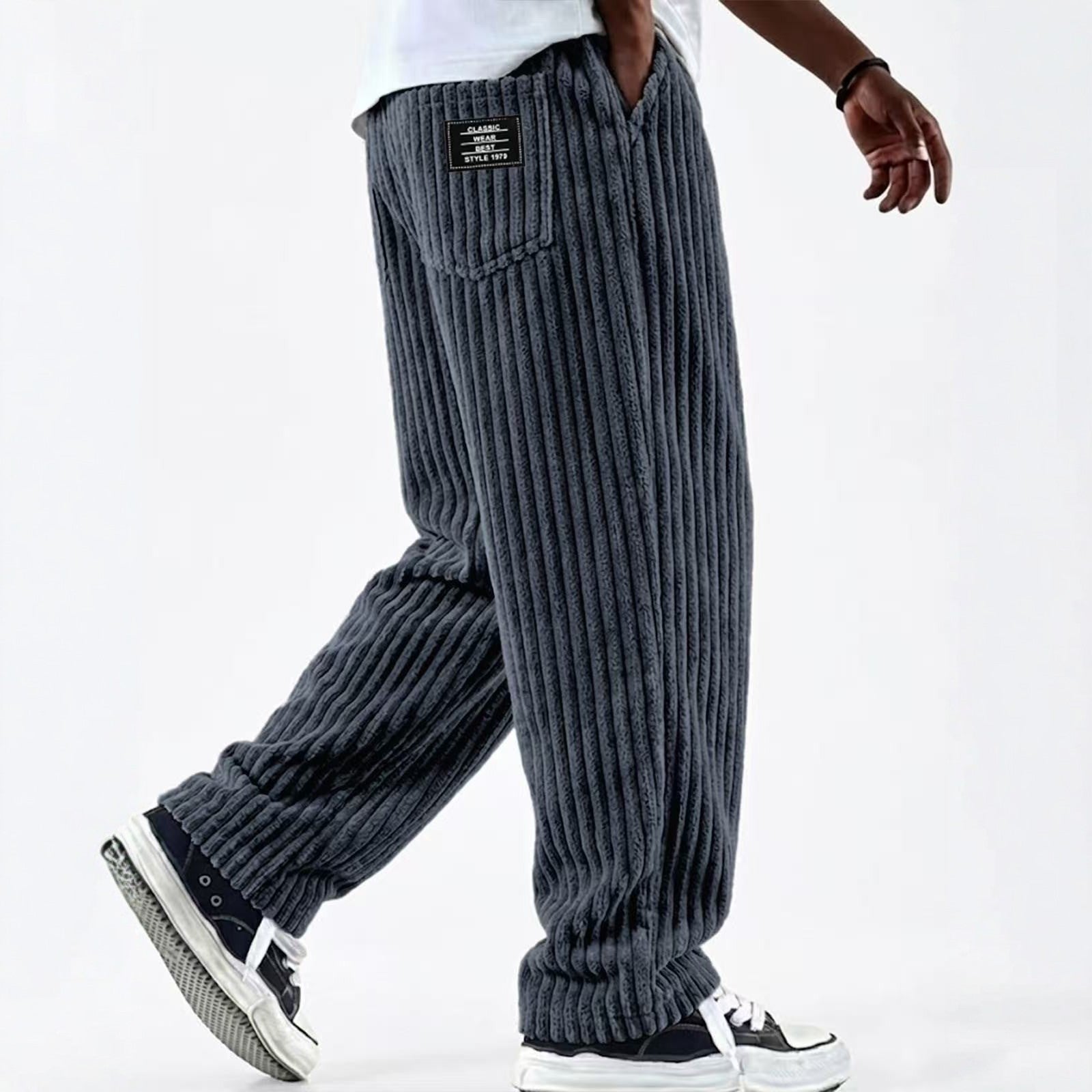 New Men's Retro Vertical-striped Corduroy