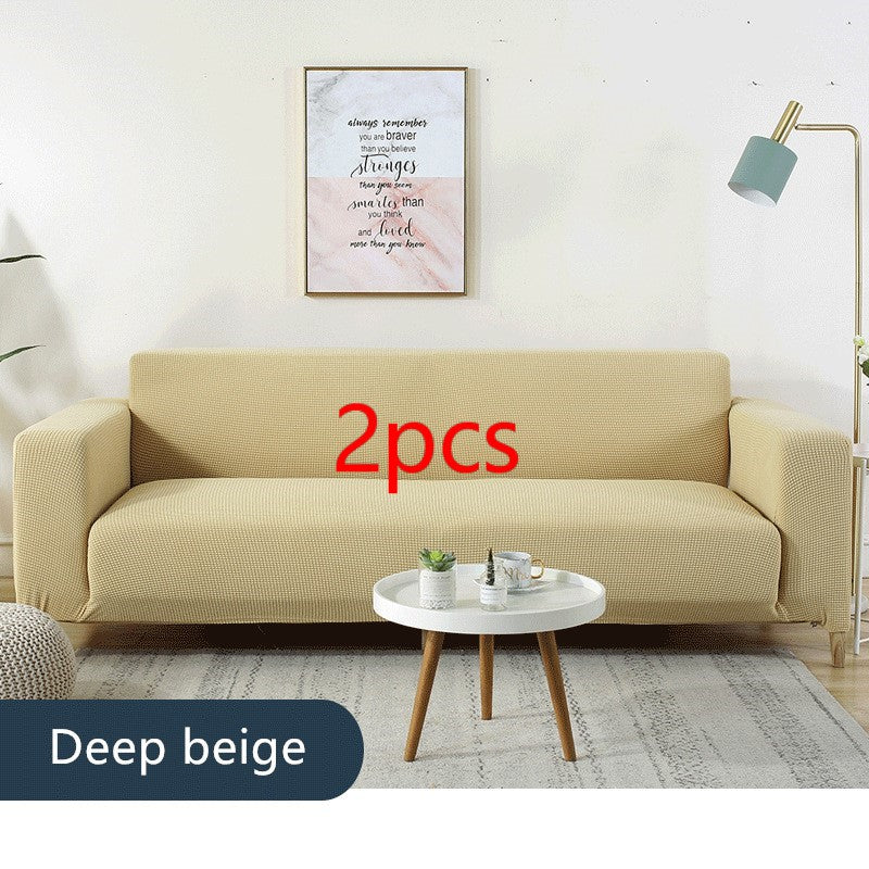 Waterproof Polar Fleece Solid Color Bomb Cover Sofa Slipcover Corner Case For Living Room 1 2 3 4 Seat 
