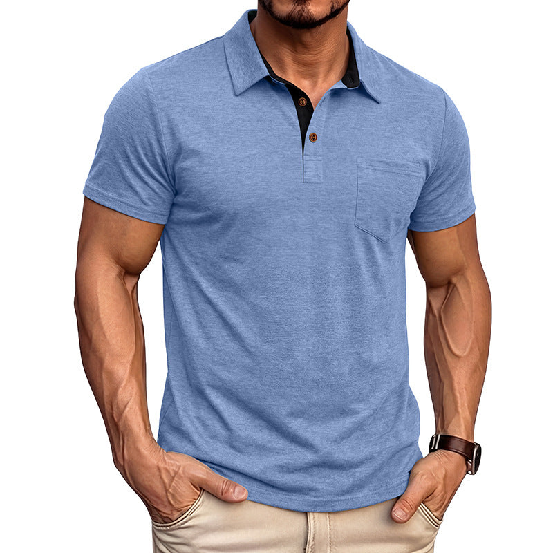 Men's Short-sleeve Lapel T-shirt Polo Shirt